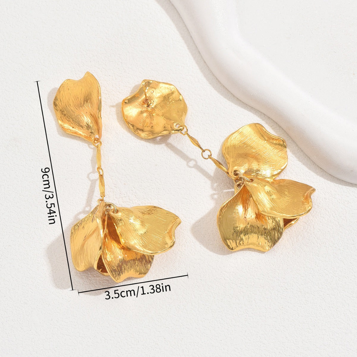 Wholesale Women's Long High-end Ginkgo Leaf Niche Design All-match Tassel Earrings